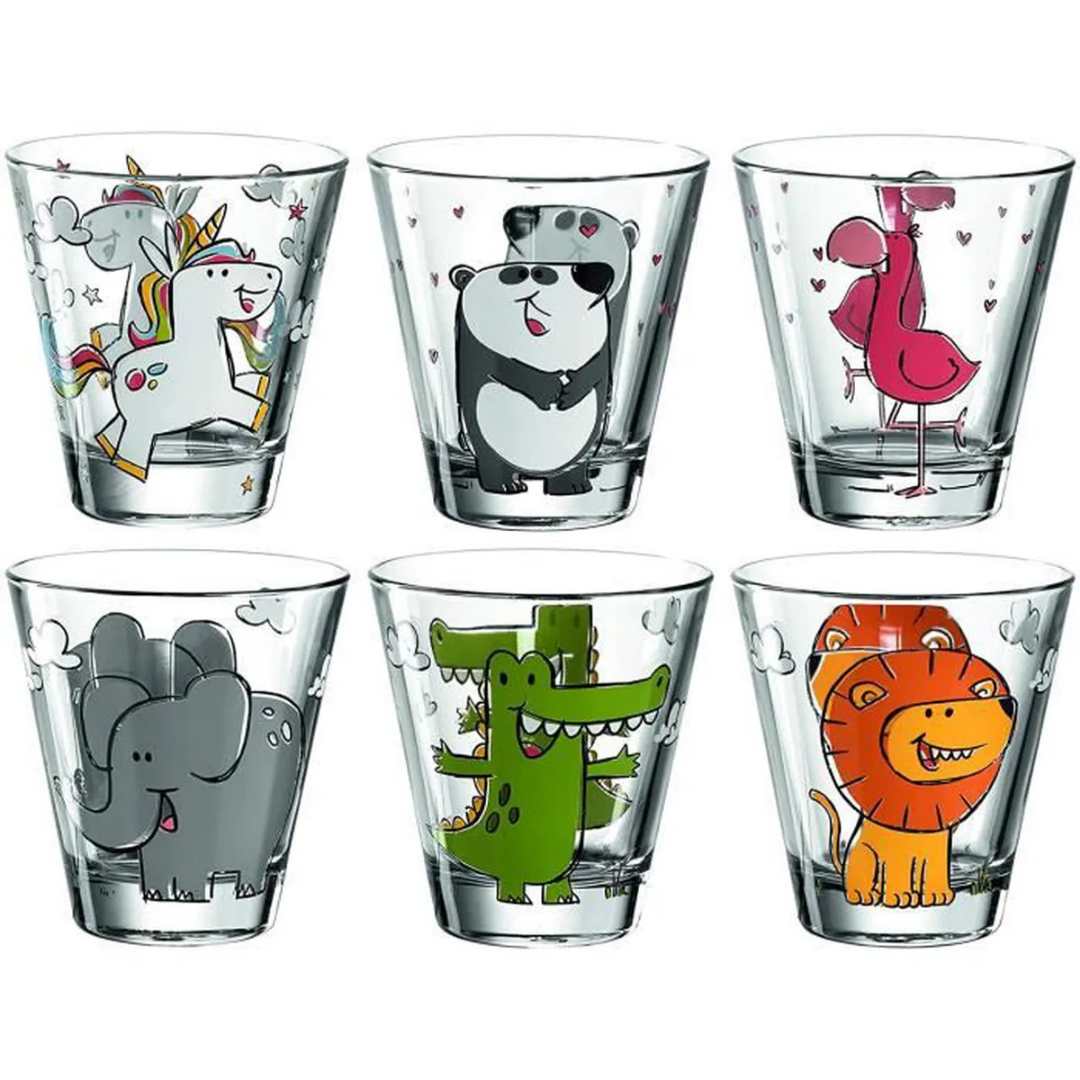 017906 - verres x6 assortis animaux bambini Leonardo : photo du produit rappelé le 12/10/2022