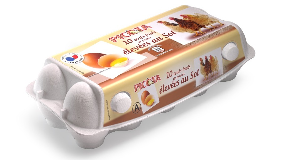 10 oeufs frais de poules elevees au sol Picota : photo du produit rappelé le 08/07/2022