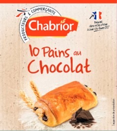 10 pains au chocolat chabrior : photo du produit rappelé le 17/07/2023