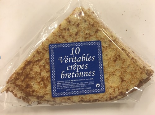 10 véritables crêpes bretonnes - diffusion France métropolitaine No Name : photo du produit rappelé le 03/09/2021