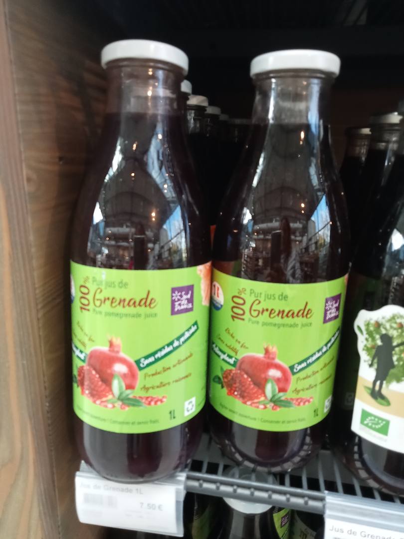 100% pur jus de grenade Gourgas : photo du produit rappelé le 27/02/2026