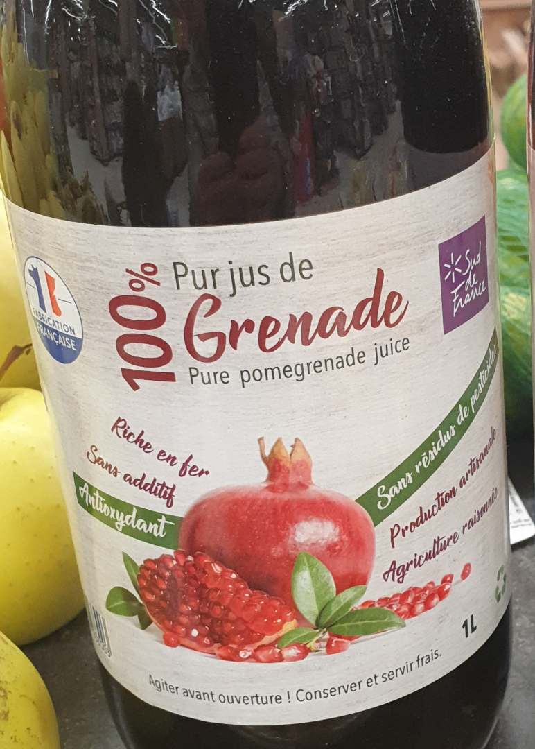 100% pur jus de grenade Gourgas : photo 2 sur 4 du produit rappelé le 27/02/2026