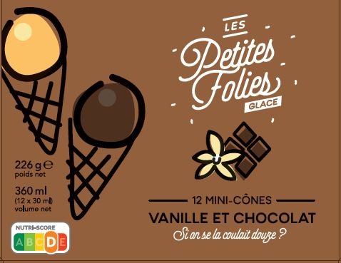12 mini cônes vanille et chocolat Toupargel : photo du produit rappelé le 10/06/2021