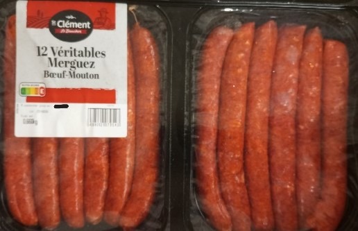 12 veritables merguez 660g ST Clement le Boucher : photo du produit rappelé le 28/05/2025