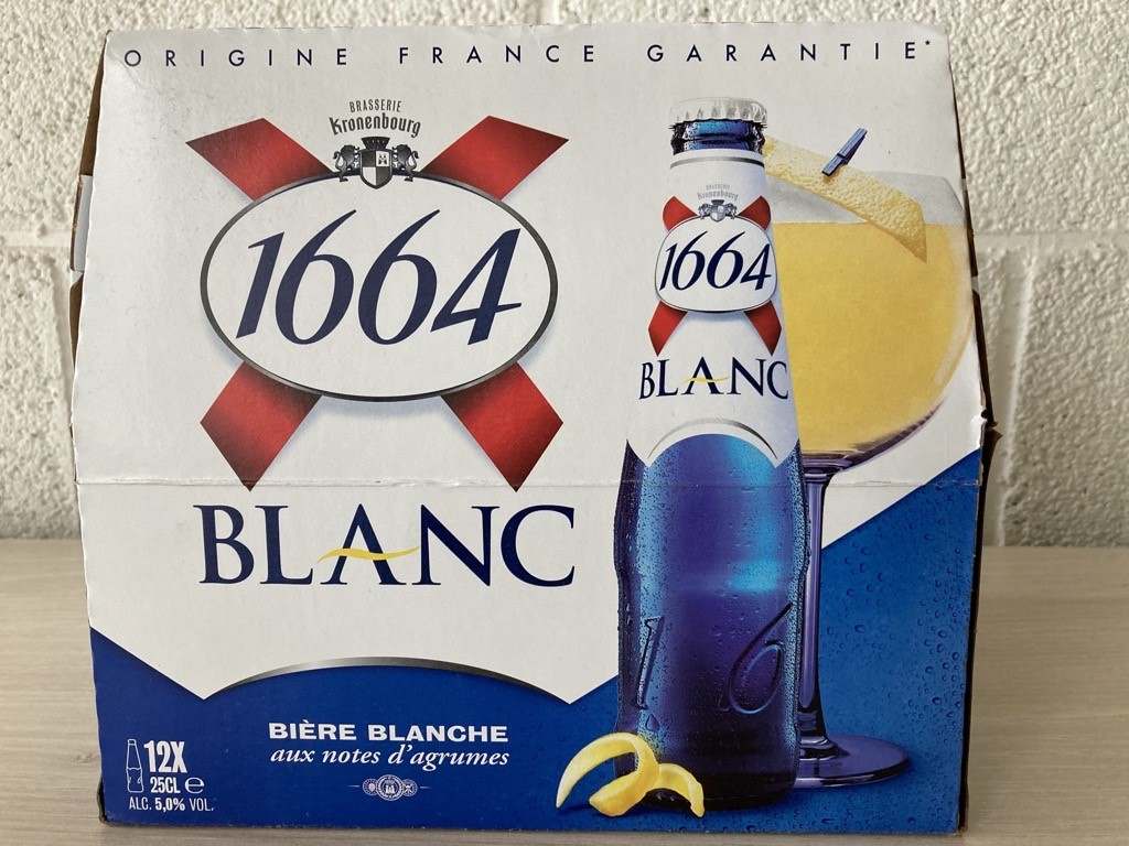 1664 blanc - pack de 12 bouteilles*25cl uniquement : photo du produit rappelé le 18/04/2024