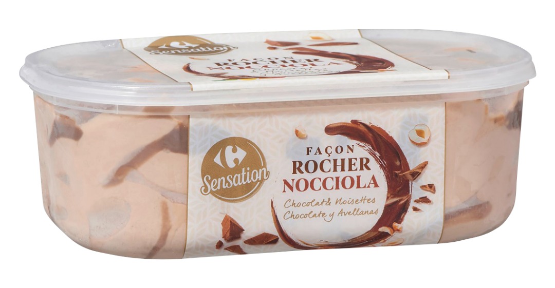 2 bacs de glace 900ml Carrefour sensation : photo du produit rappelé le 02/12/2021
