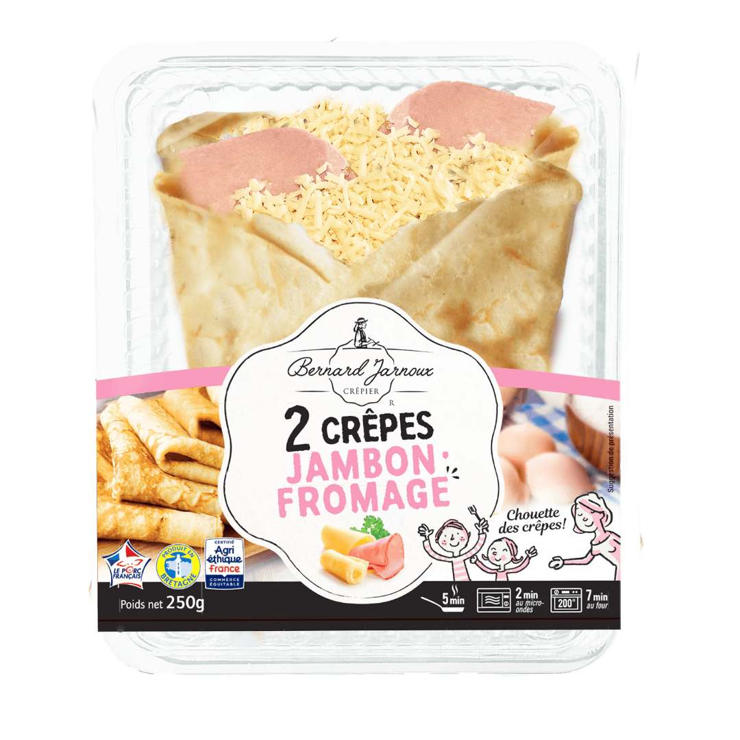 2 crêpes jambon fromage Bernard Jarnoux Crêpier : photo du produit rappelé le 06/03/2024
