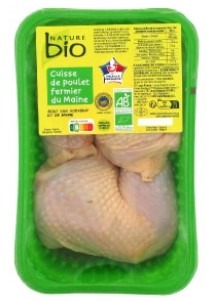 2 cuisses de poulet nature bio : photo du produit rappelé le 07/08/2023