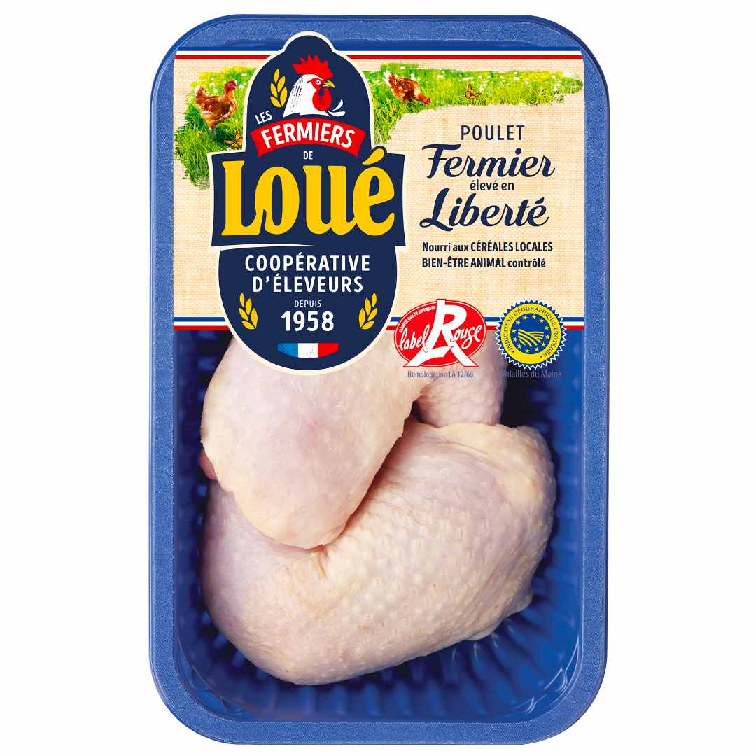 2 cuisses de poulet sous atmosphère protectrice Loué : photo du produit rappelé le 28/06/2024