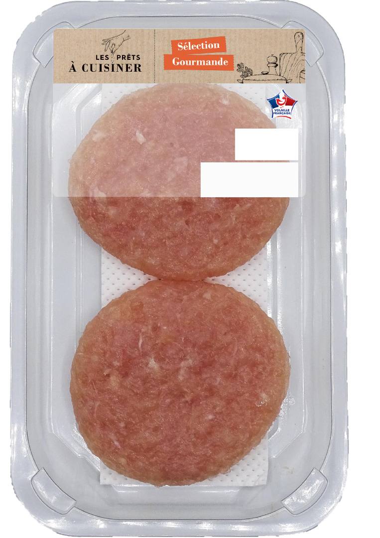 2 filets de poulet facon hache Les Prêts A Cuisiner : photo du produit rappelé le 01/10/2026