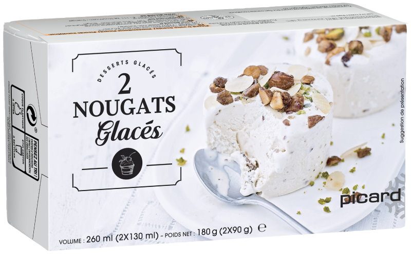 2 nougats glacés Picard : photo du produit rappelé le 28/07/2021