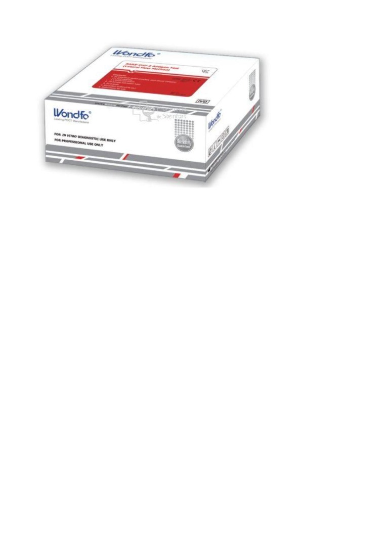 2019-ncov antigen test Wondfo : photo du produit rappelé le 18/02/2022