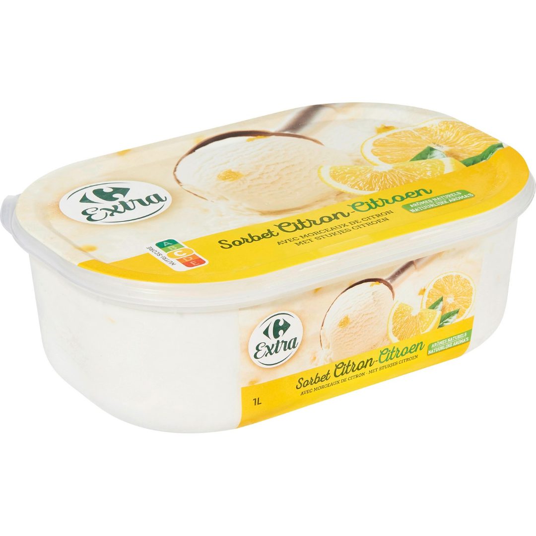 3 bacs de glace 1l Carrefour extra : photo 2 sur 3 du produit rappelé le 02/12/2021