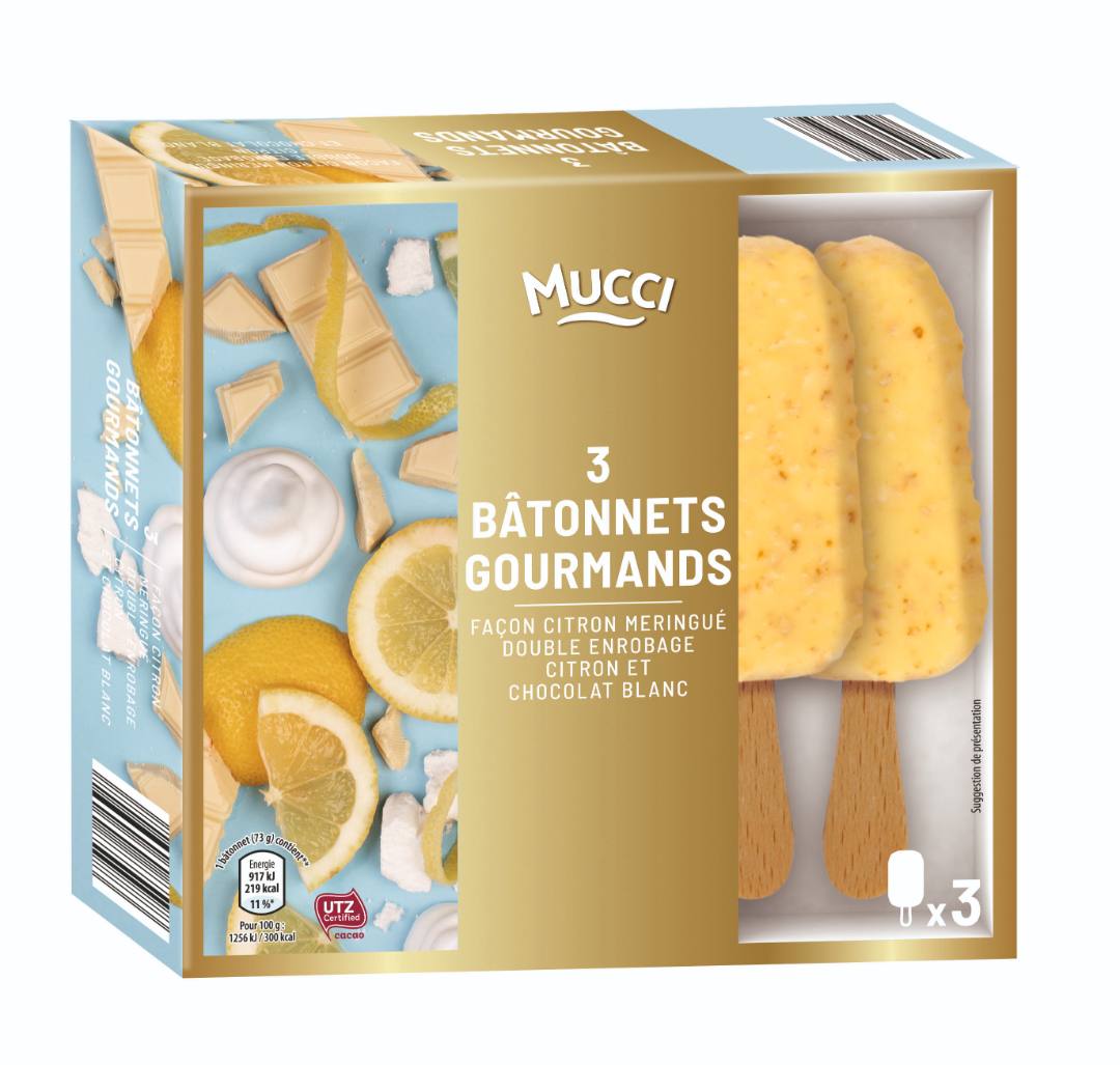 3 bâtonnets gourmands 219g Mucci : photo du produit rappelé le 09/07/2021