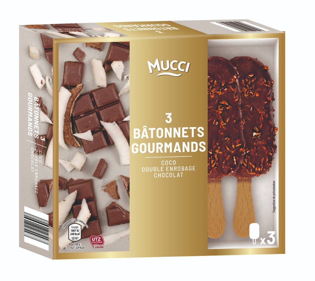 3 bâtonnets gourmands 219g Mucci : photo du produit rappelé le 09/07/2021