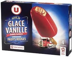 4 bâtonnets envie de fruits rouges 360ml 288g U : photo du produit rappelé le 21/07/2021