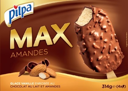 4 batonnets vanille chocolat au lait , amandes pilpa 4 batonnets vanille : photo du produit rappelé le 03/02/2022