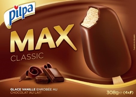 4 batonnets vanille chocolat au lait pilpa 4 batonnets vanille chocolat : photo du produit rappelé le 08/12/2021