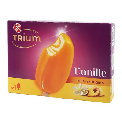 4 batonnets vanille fruit exotique - 4x100ml Trium : photo du produit rappelé le 06/07/2021