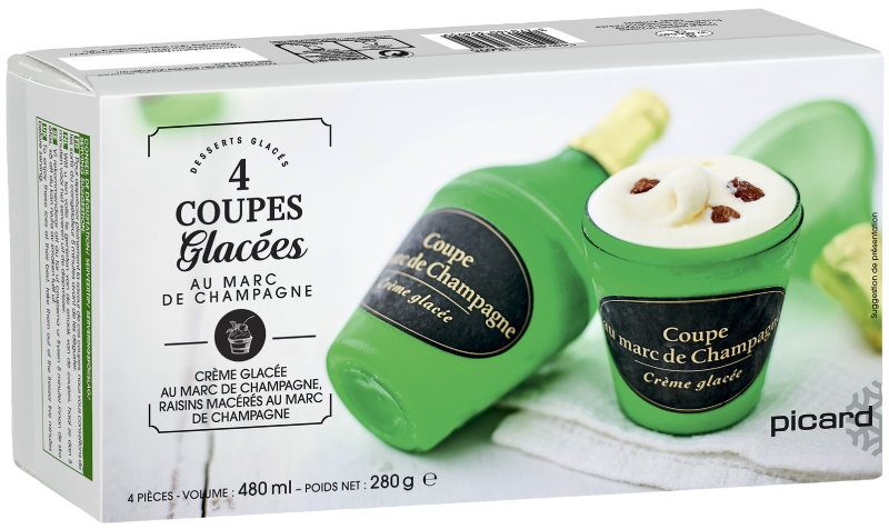 4 coupes glacées au marc de champagne Picard : photo du produit rappelé le 28/07/2021