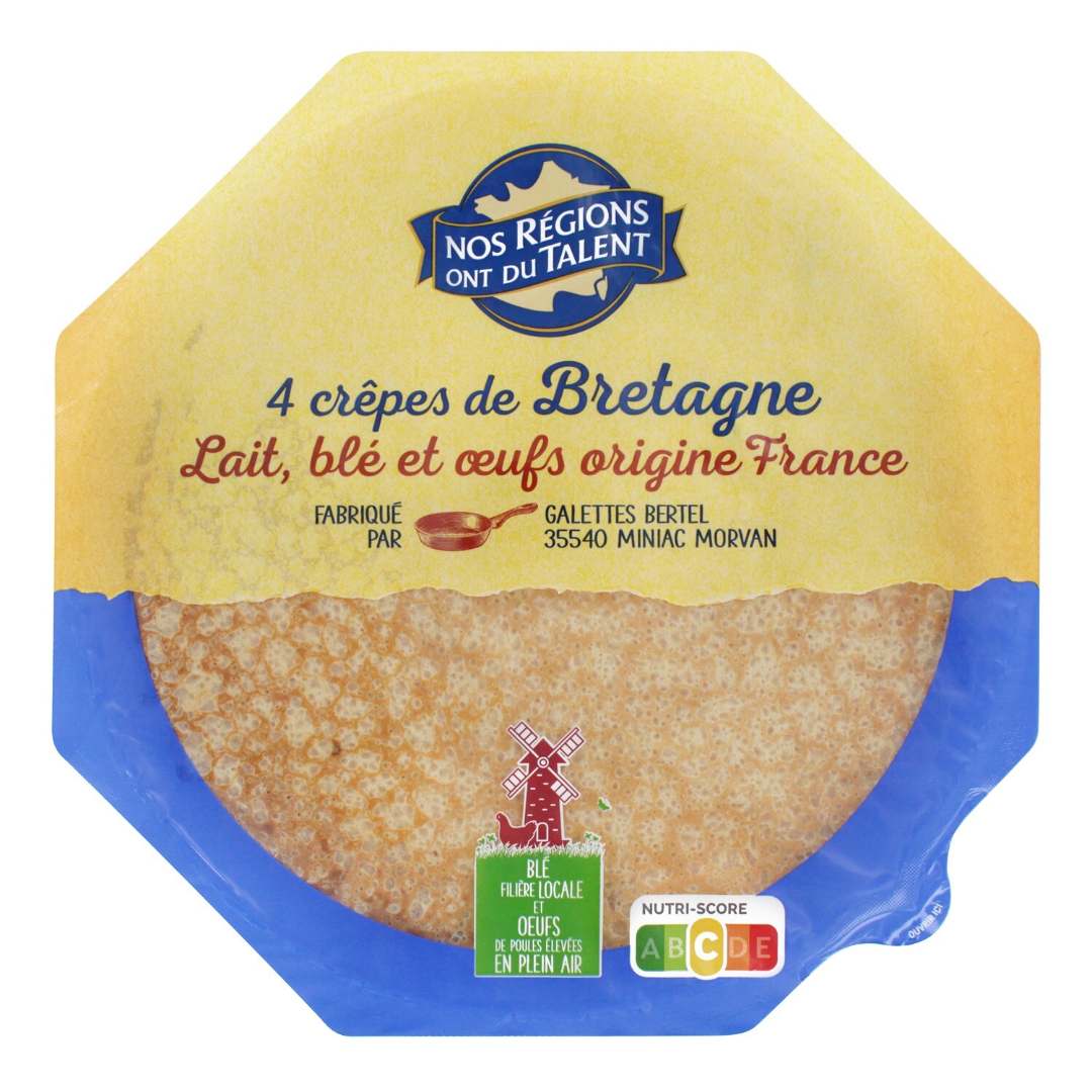 4 crepes de Bretagne 180g Nos Regions Ont du Talent : photo du produit rappelé le 22/03/2023