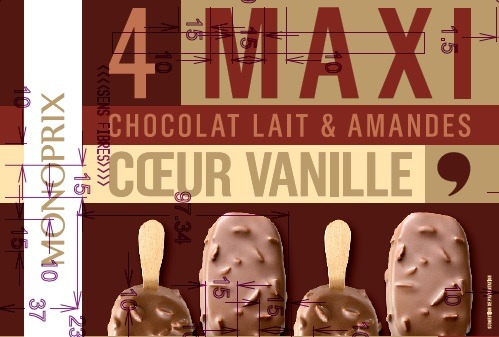 4 maxi bâtonnets chocolat lait & amandes cœur vanille 314g / 440ml : photo du produit rappelé le 03/02/2022