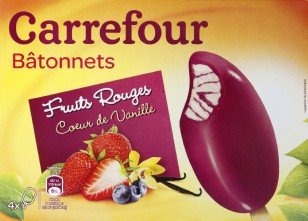 4 références de bâtonnets (x4) coeur de vanille Carrefour : photo 2 sur 4 du produit rappelé le 03/12/2021