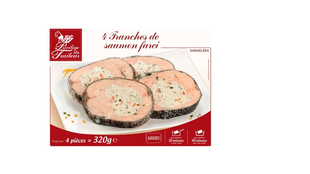 4 tranches de saumon farci Privilege du Traiteur : photo du produit rappelé le 24/02/2026