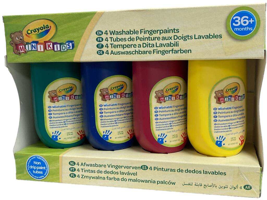 4 tubes de peinture aux doigts lavables Crayola Mini Kids : photo du produit rappelé le 28/12/2023