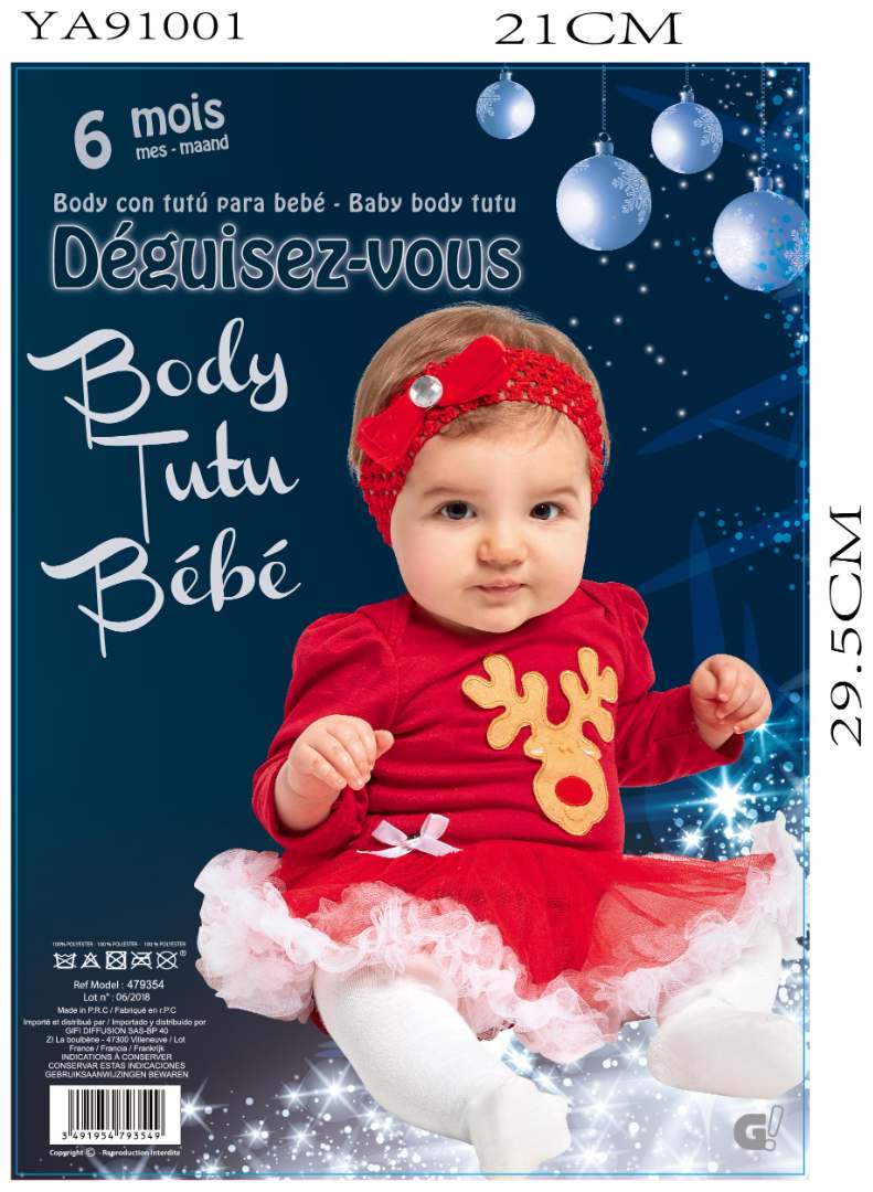 479354 body 6m tutu +bandeau coton : photo du produit rappelé le 08/02/2022