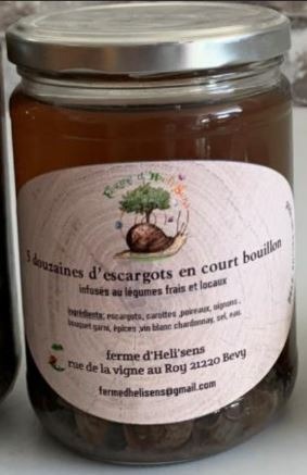 5 douzaines d'escargots en court bouillon Ferme d'Heli'sens : photo du produit rappelé le 15/03/2024