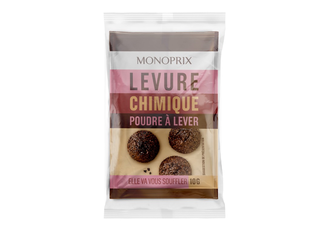 5x10g levure chimique Monoprix : photo du produit rappelé le 27/01/2023