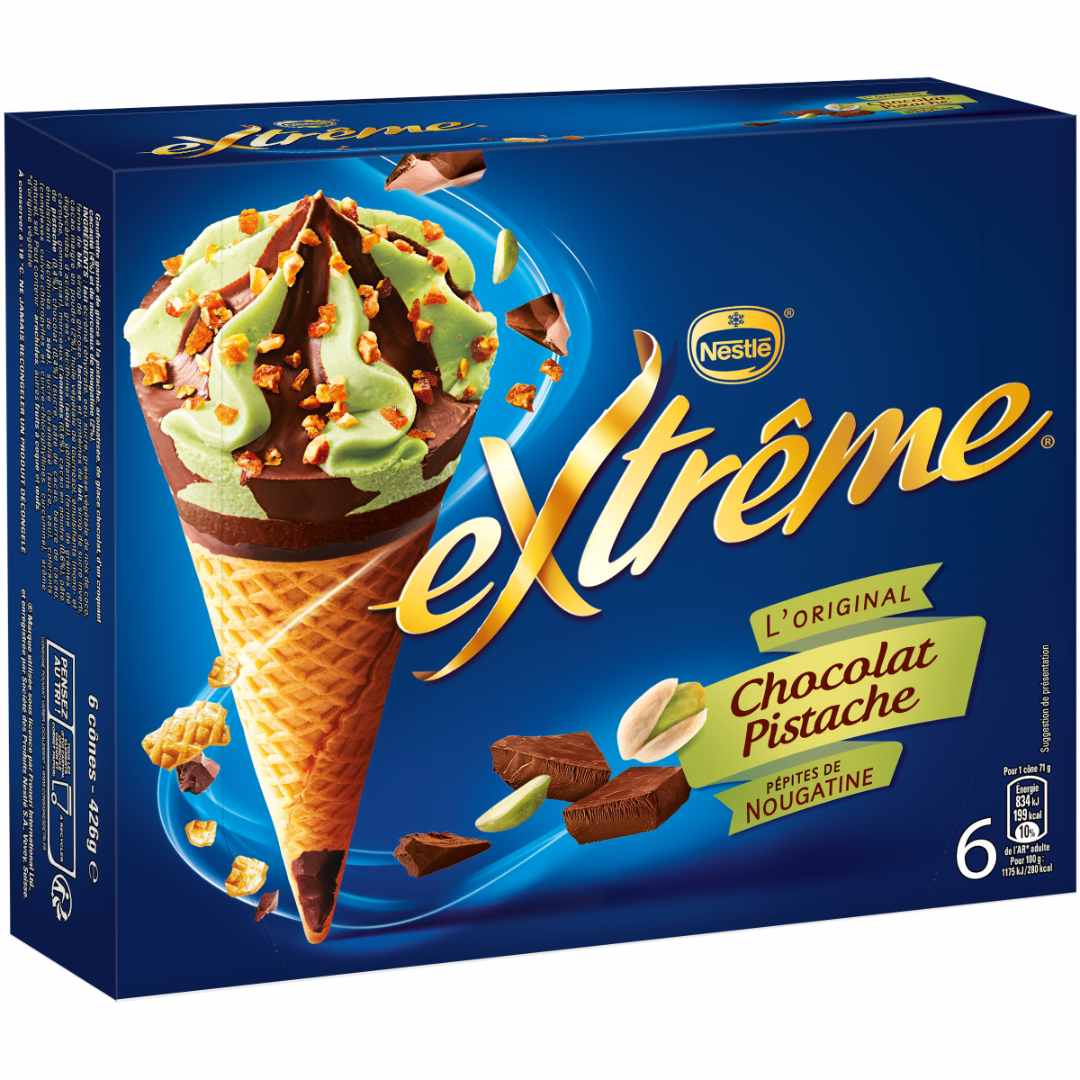 6 cone choco/pistache 720ml extreme : photo du produit rappelé le 02/07/2021