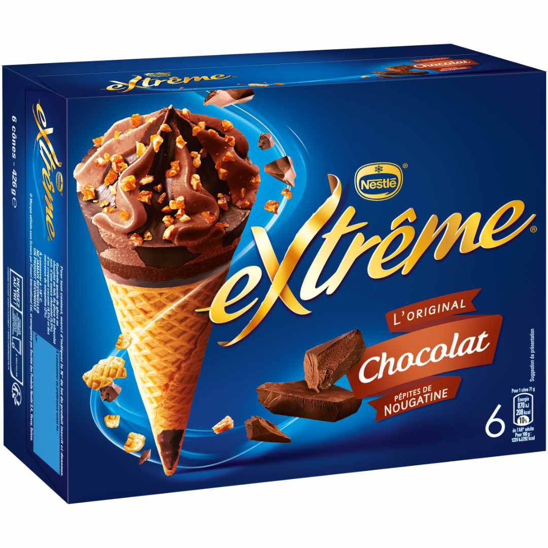 6 cone chocolat 720ml extreme : photo du produit rappelé le 02/07/2021