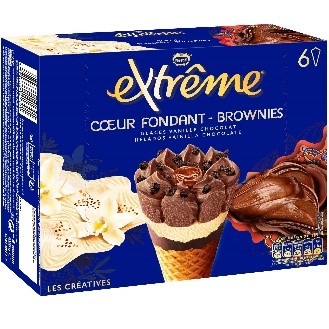 6 cone coeur fondant brownies extreme : photo du produit rappelé le 09/08/2021