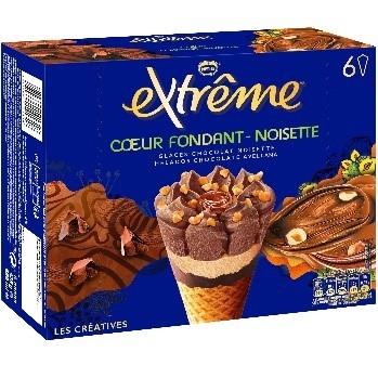 6 cone coeur fondant noisette extreme : photo du produit rappelé le 09/08/2021