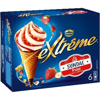 6 cone sundae fraise extreme : photo du produit rappelé le 09/08/2021