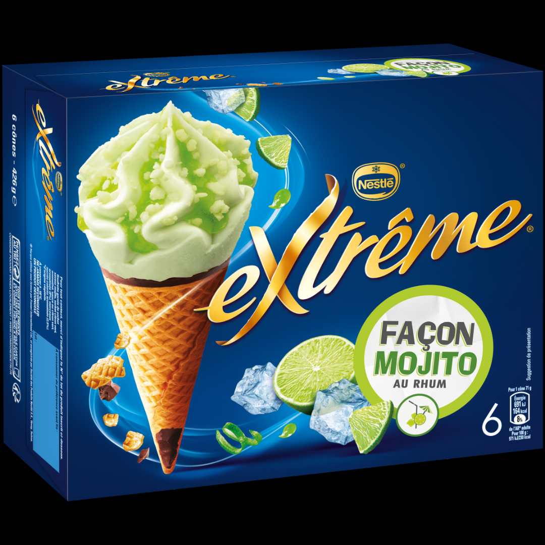 6 cones fruits rouges extrême 6 cones mojito extrême 6 cones citron : photo 4 sur 4 du produit rappelé le 08/12/2021