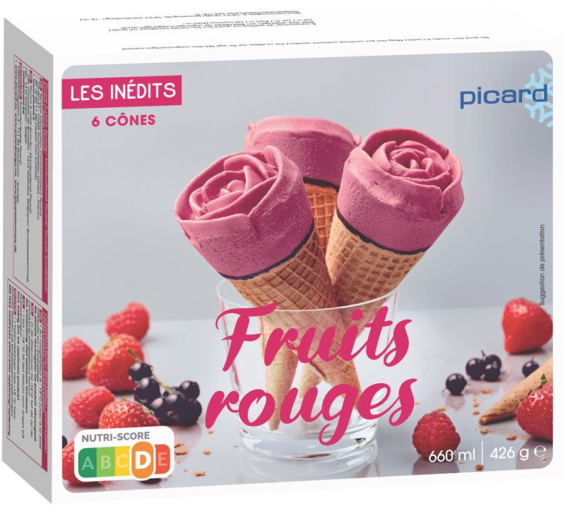 6 cones fruits rouges Picard : photo du produit rappelé le 07/12/2021