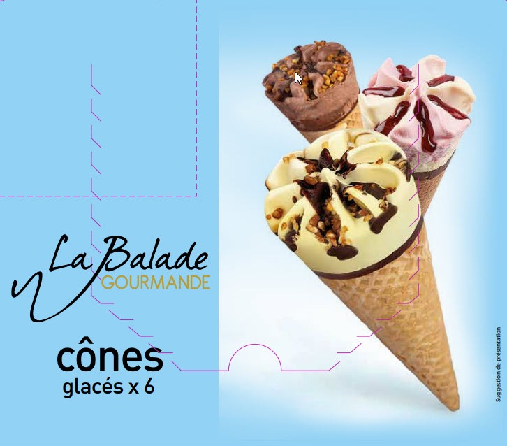6 cônes La Balade Gourmande : photo du produit rappelé le 28/02/2022