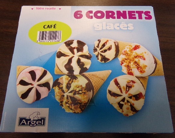 6 cornets glaces cafe Argel : photo du produit rappelé le 03/08/2021