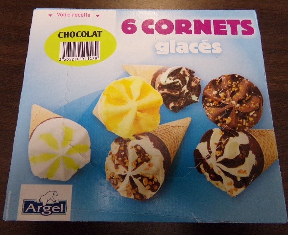 6 cornets glaces chocolat Argel : photo du produit rappelé le 23/02/2022