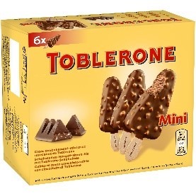 6 mini bâtonnets chocolat au lait, miel Toblerone Mondelez : photo du produit rappelé le 06/07/2021