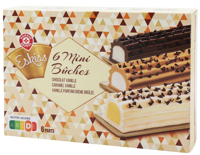 6 mini buches base vanille 311g Eskiss : photo du produit rappelé le 29/07/2021