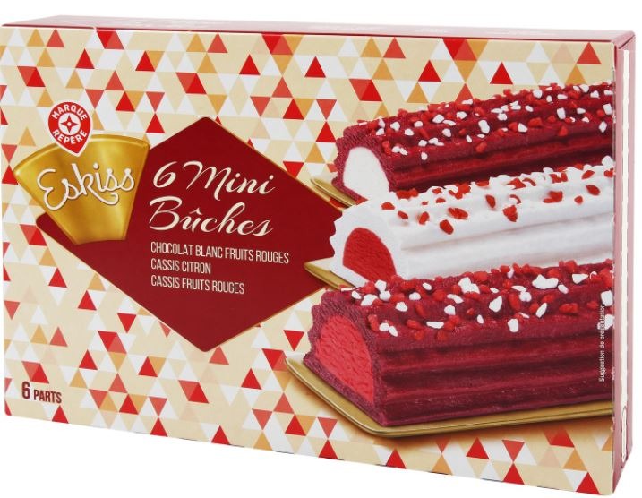 6 mini buches fruits rouges 328g Eskiss : photo du produit rappelé le 14/01/2022