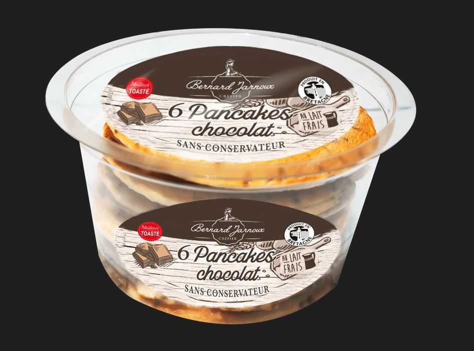 6 pancakes chocolat Bernard Jarnoux Crêpier : photo du produit rappelé le 22/09/2022