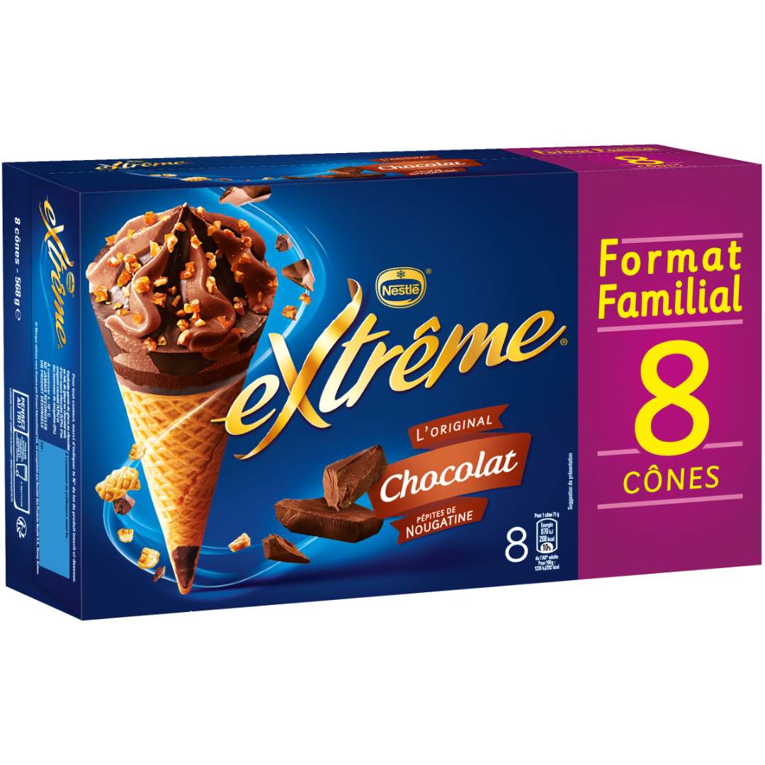 8 cone chocolat 960ml extreme : photo du produit rappelé le 02/07/2021