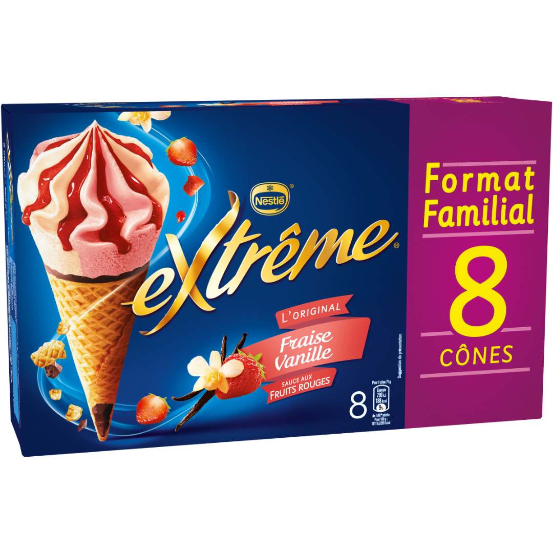 8 cone van/fraise 960ml extreme : photo du produit rappelé le 09/08/2021