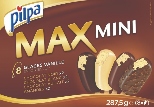 8 mini bat vanille chocolat 400ml pilpa : photo du produit rappelé le 03/02/2022