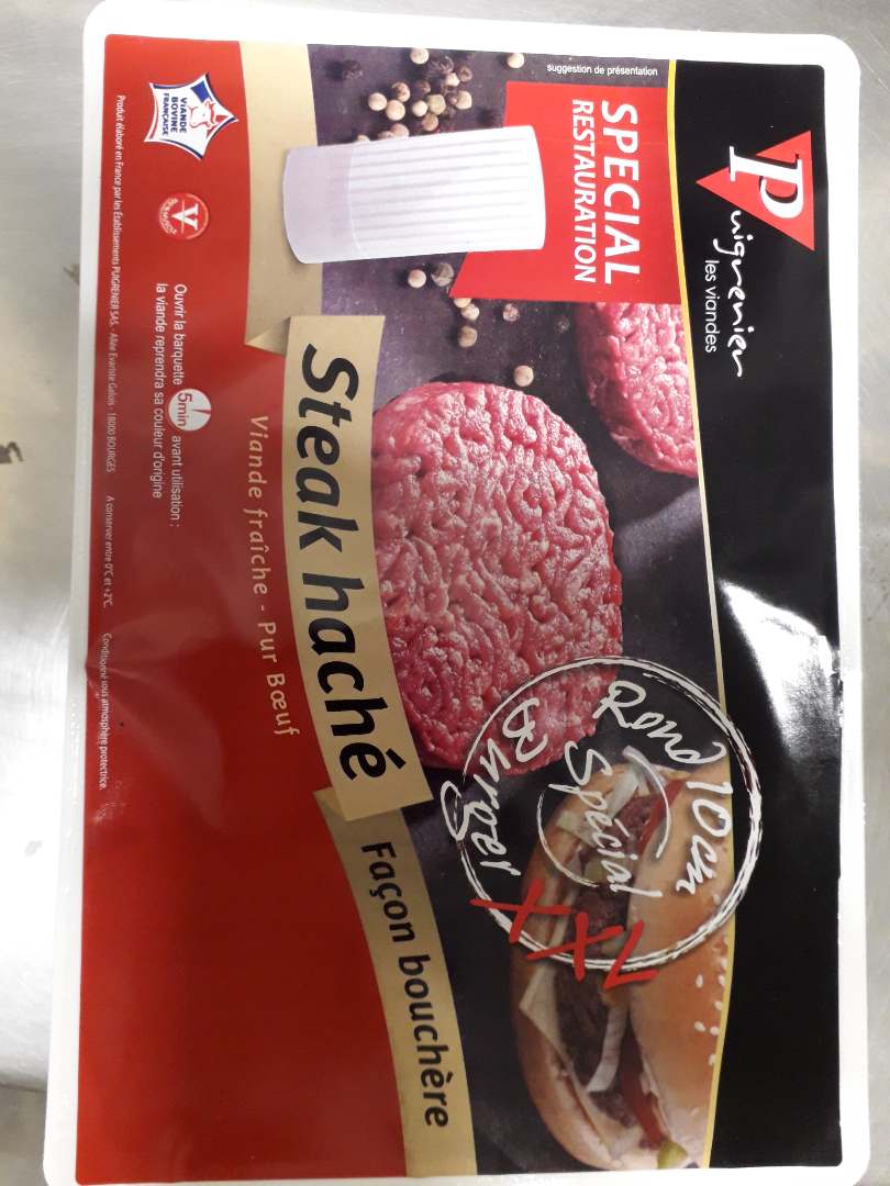 8 steak hache rond 150g 15% xxl vbf Puigrenier : photo du produit rappelé le 11/08/2022